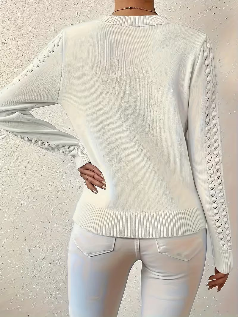 Shannen - Maglione Lavorato a Maglia a Maniche Lunghe