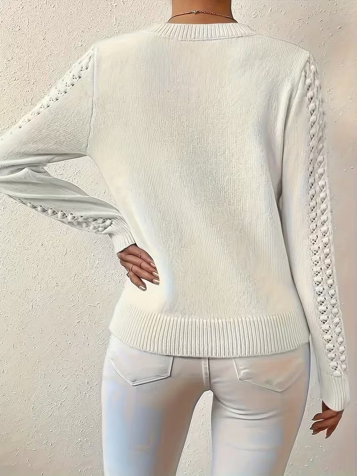 Shannen - Maglione Lavorato a Maglia a Maniche Lunghe