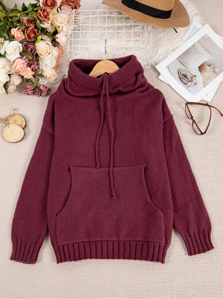 Natala - Maglione Lavorato a Maglia Con Tasca a Marsupio