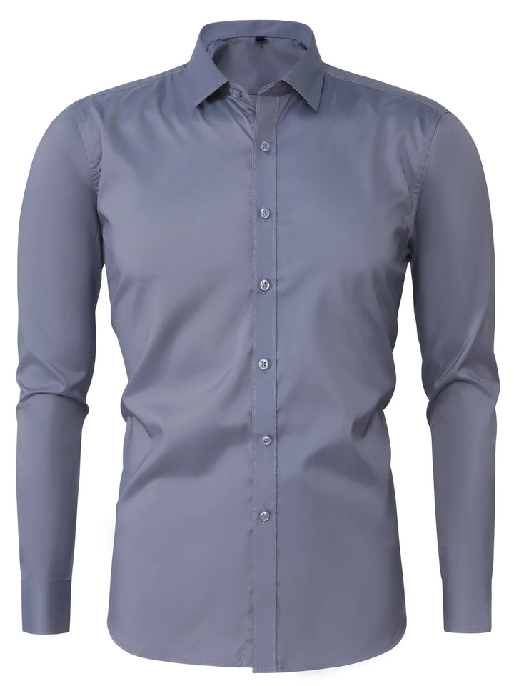 Byron - Elegante Camicia a Maniche Lunghe Con Bottoni