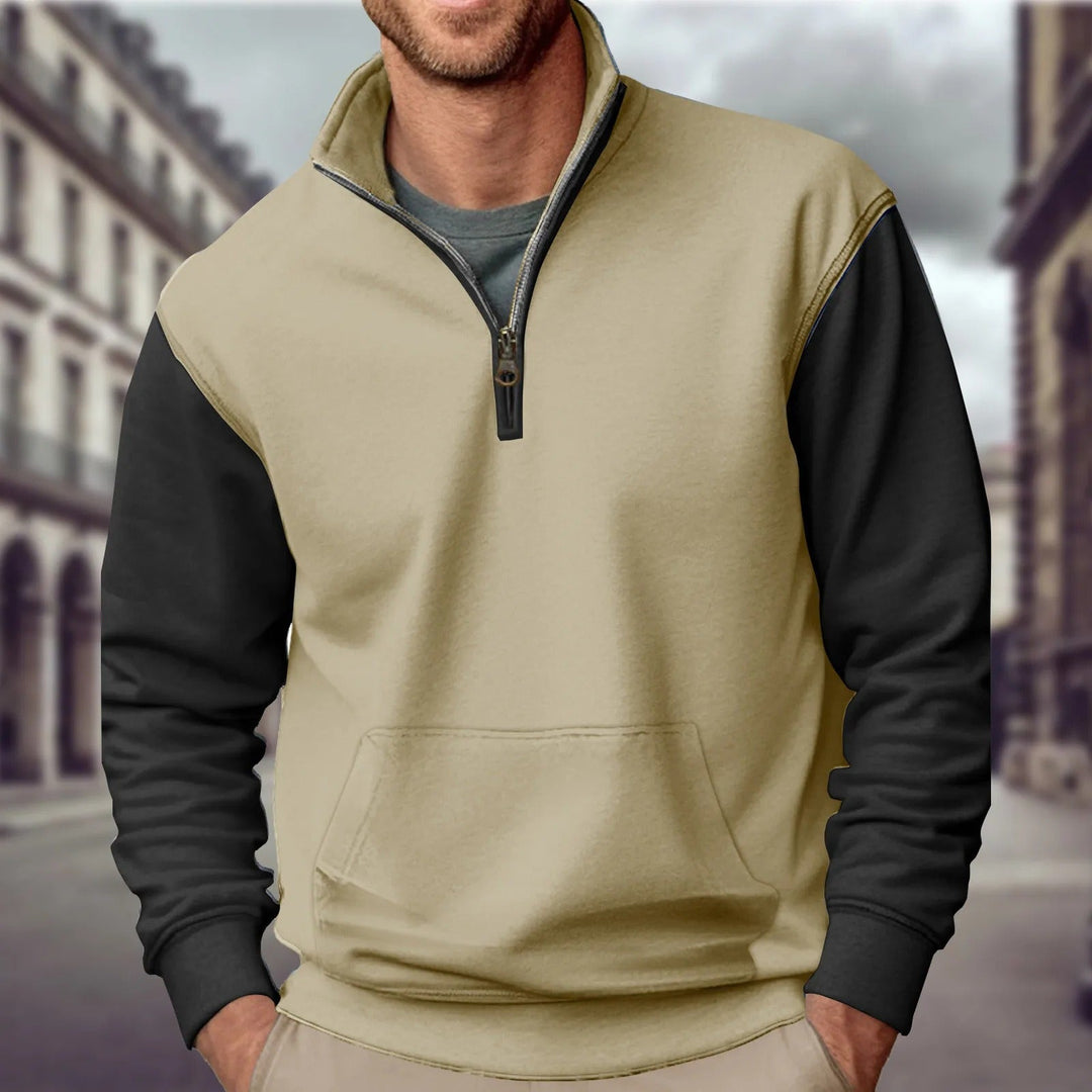 Tammo - Pullover Con Mezza Cerniera Senza Cappuccio