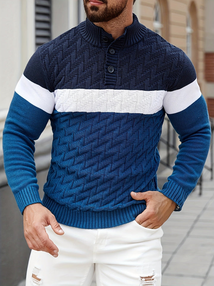 Lilfad - Maglione Casual a Collo Alto in Maglia