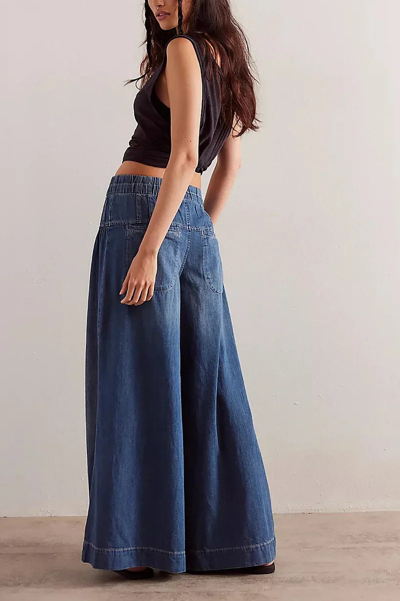 Karatza - Jeans Eleganti a Gamba Larga e Morbida