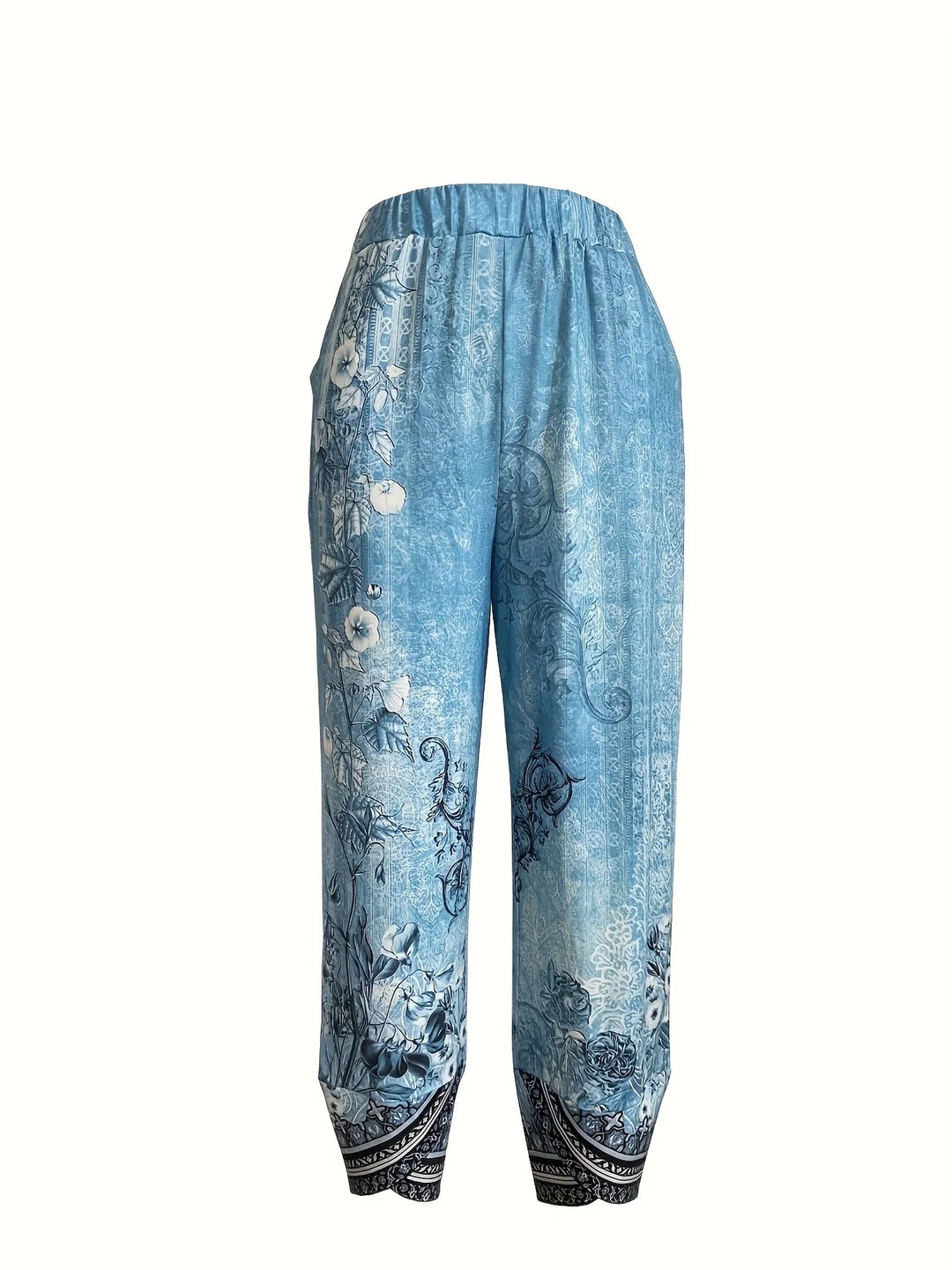 Kayden - Pantaloni Capri Floreali Vintage