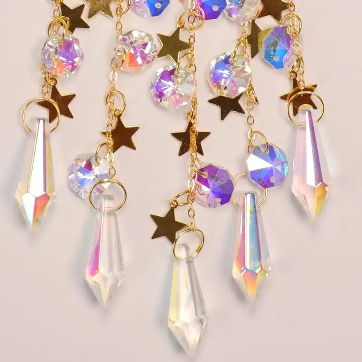 Glowcraft - Pendenti Sole e Luna Ornamenti Luminosi in Cristallo