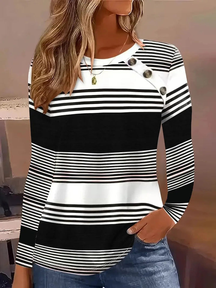 Lucie - Camicia a Maniche Lunghe Con Scollo Rotondo