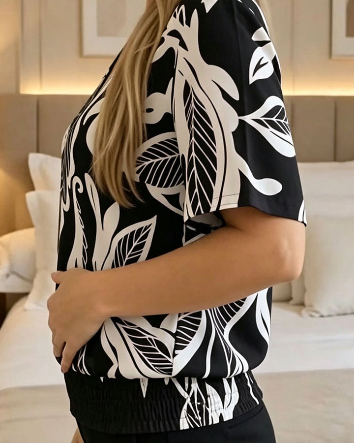 Isheba - Elegante Camicetta a Maniche Corte