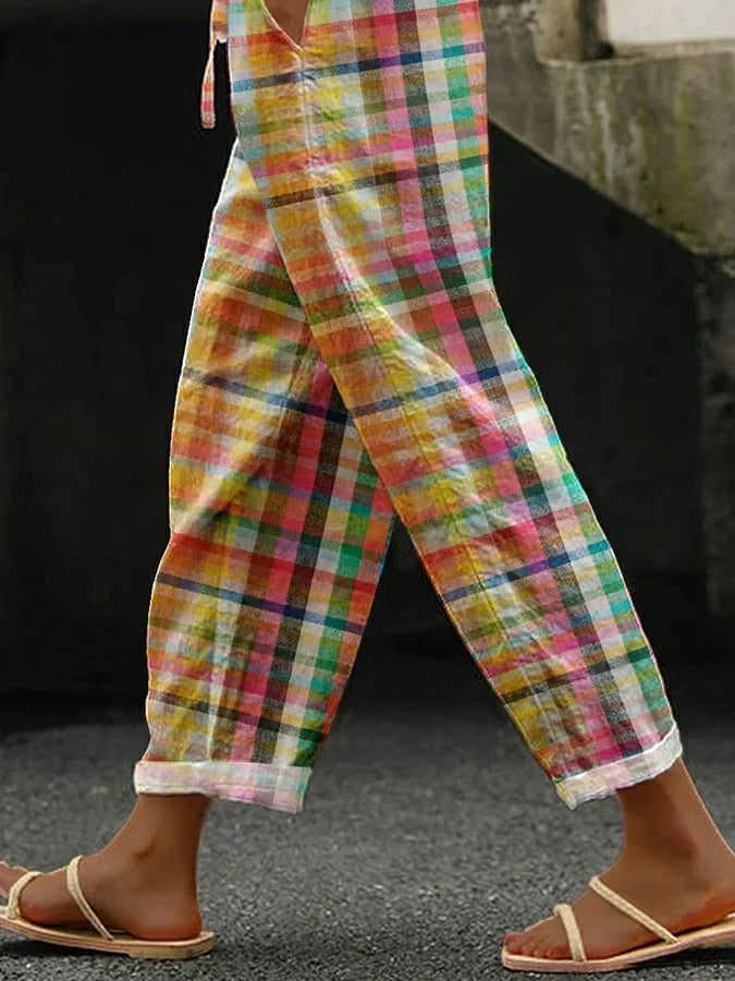 Bertilla - Pantaloni Eleganti a Quadri