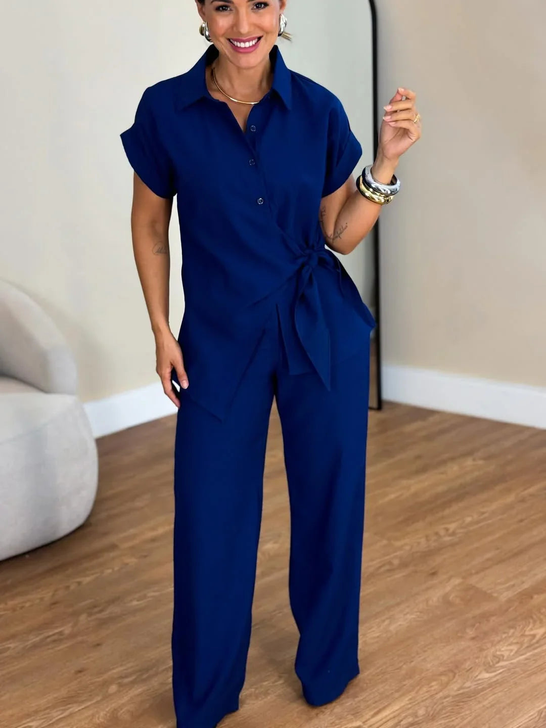 Lorie - Elegante Completo a Due Pezzi Con Laccio Frontale