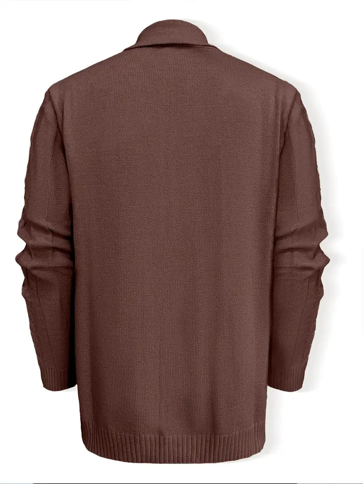 Hatem - Cardigan Informale a Maniche Lunghe In Maglia