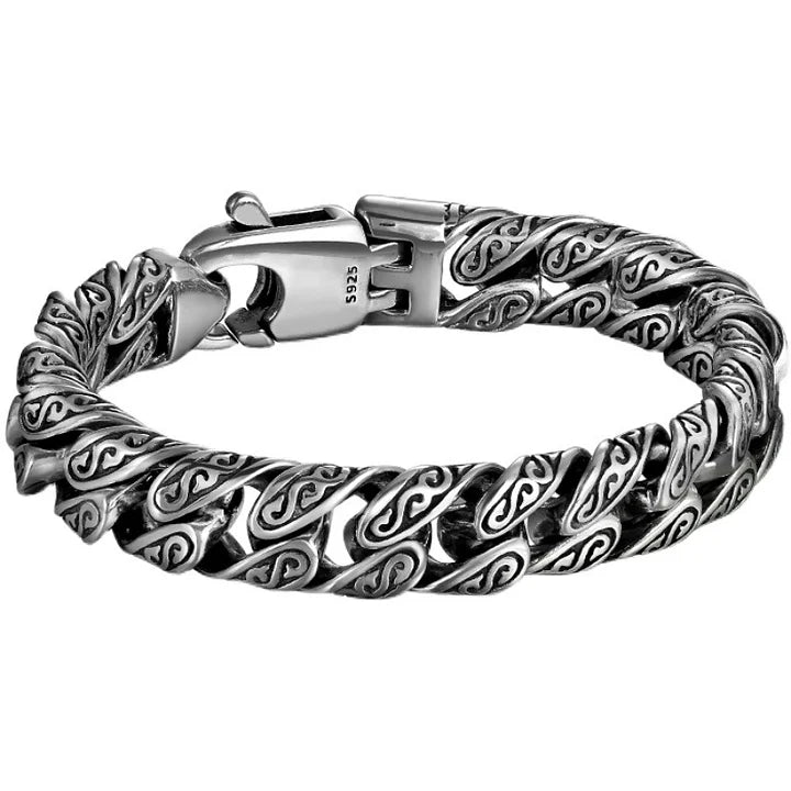 MotifLuxe - Bracciale in Argento con Chiusura Arabescata