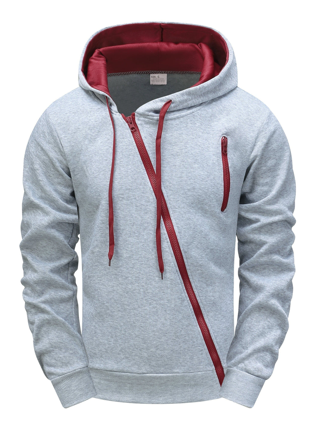 Hendro - Felpa Con Cappuccio e Zip a Maniche Lunghe Casual