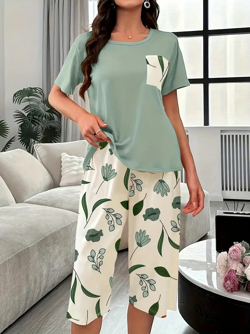 Kinsley - Confortevole Set Abbigliamento Da salotto Con Stampa Floreale