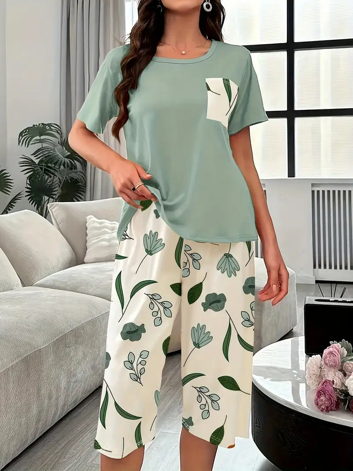 Kinsley - Confortevole Set Abbigliamento Da salotto Con Stampa Floreale