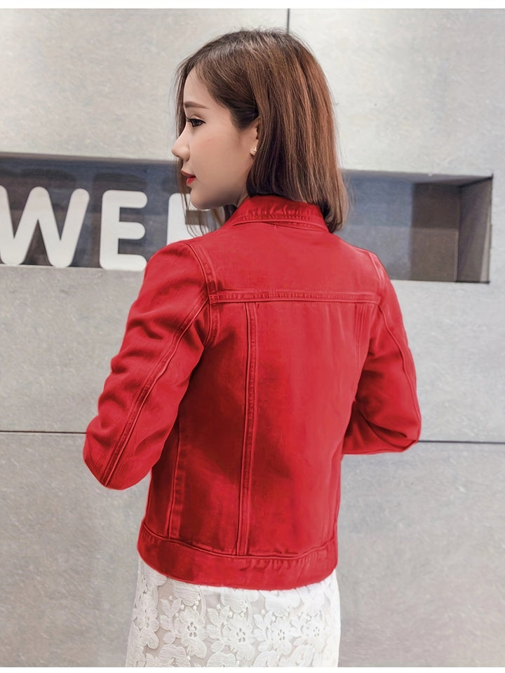 Rosalyn - Giacca In Denim a Maniche Corte In Stile Boho