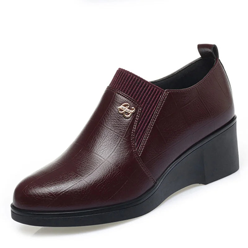 Switolina - Scarpe Alla Moda Con Zeppa In Pelle