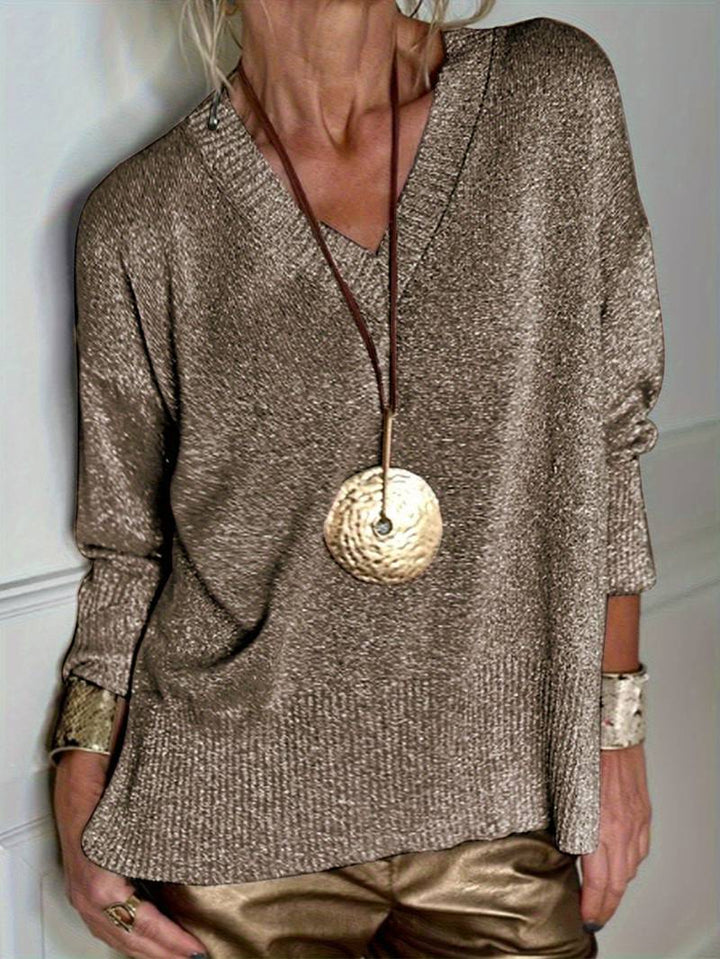 Migle - Maglione a Maniche Lunghe Con Scollo a V