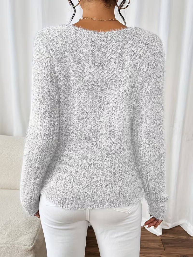 Aderah - Maglione Ampio Con Scollo a V