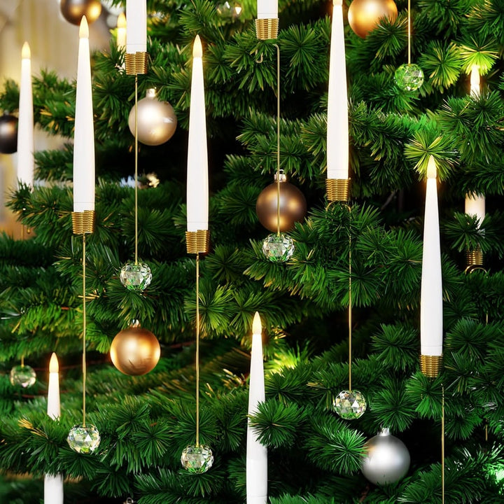 TreeLume - Candele LED Per Albero Di Natale Con Gancio a Sfera Di Cristallo