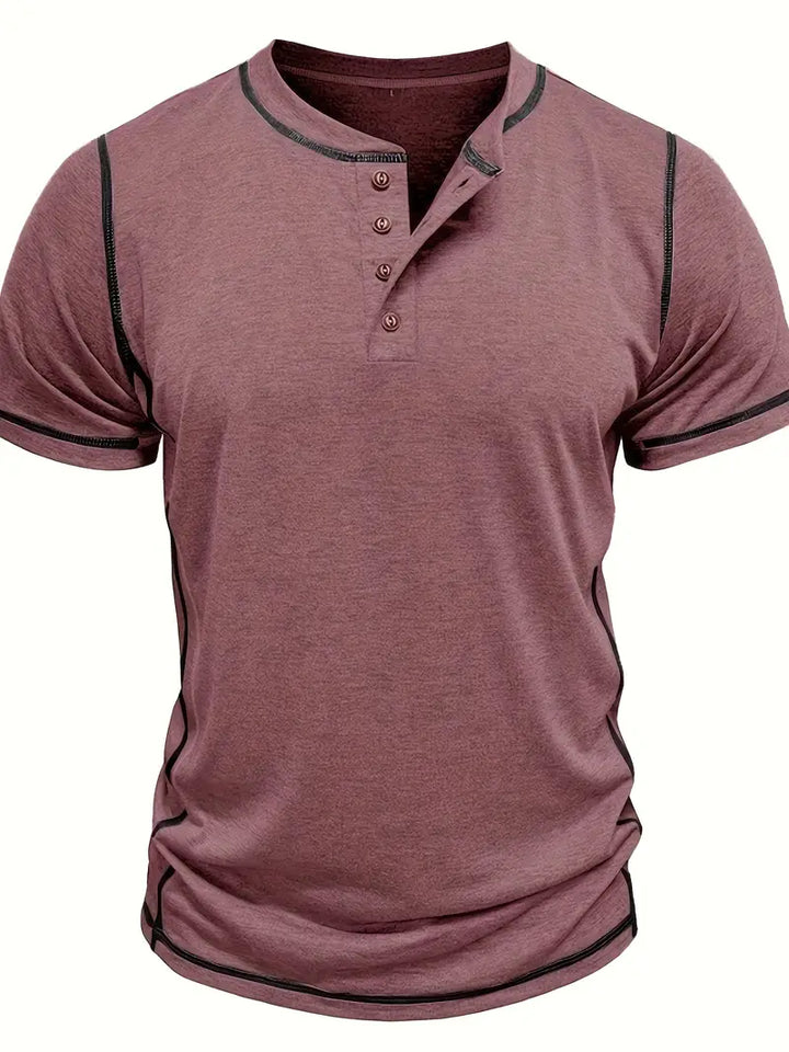 Orazio - Maglietta a Maniche Corte Con Bottoni