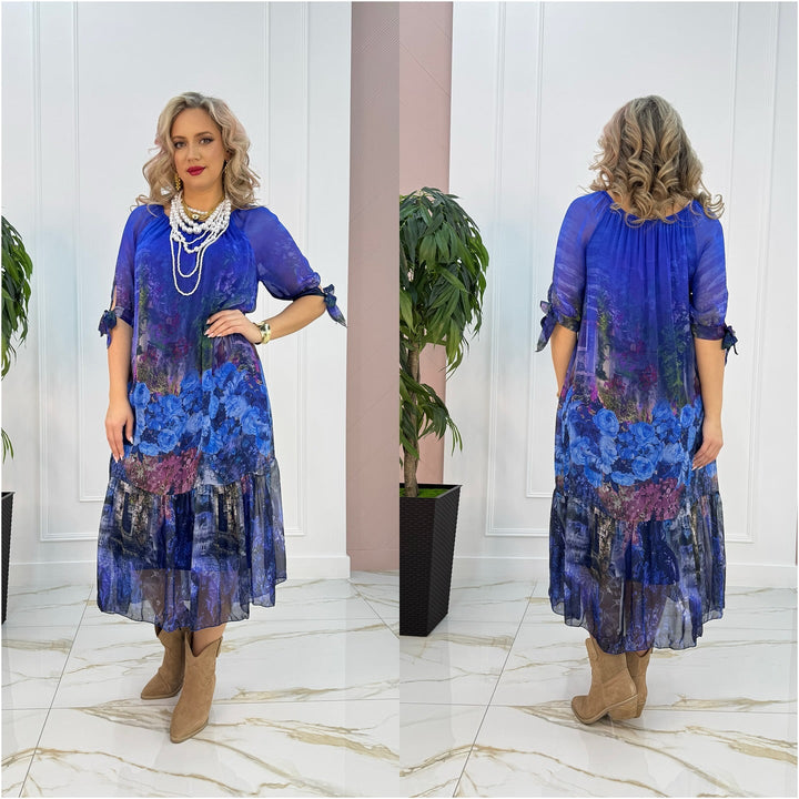 Eliska - Elegante Abito Lungo Floreale
