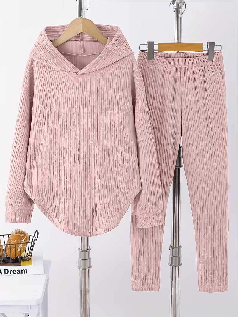Berenika - Top Casuale Con Cappuccio e Leggings