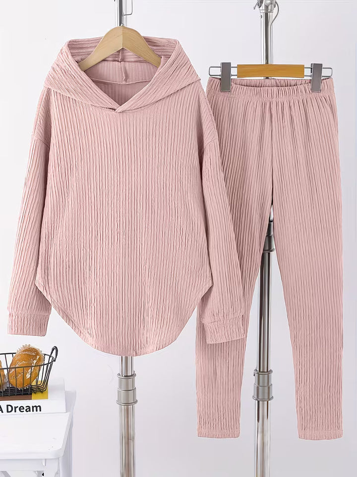 Berenika - Top Casuale Con Cappuccio e Leggings