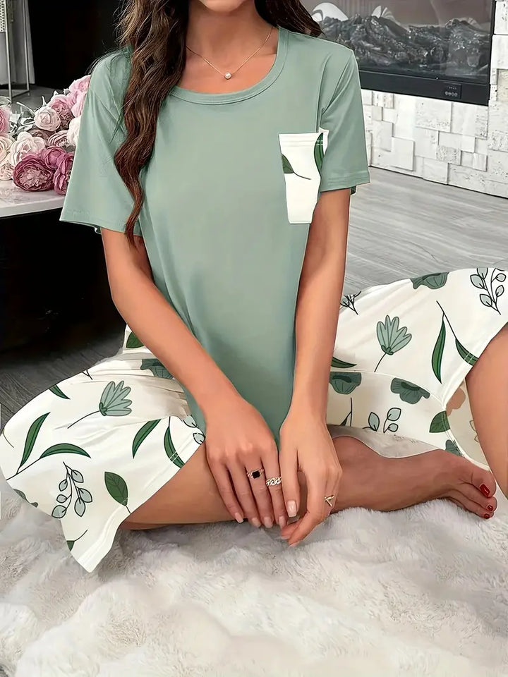 Kinsley - Confortevole Set Abbigliamento Da salotto Con Stampa Floreale