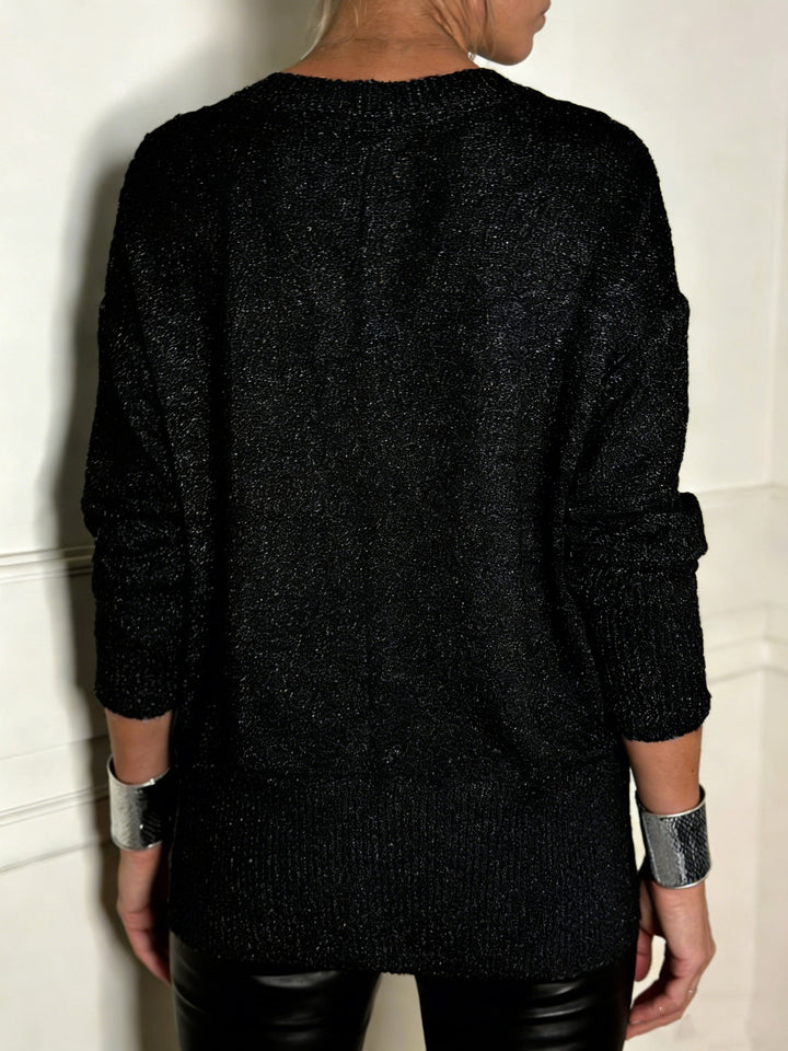 Healy - Maglione Lavorato a Maglia Con Scollo a V