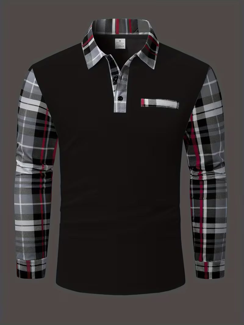 Yiannis - Camicia a Maniche Lunghe con Toppa sul Petto