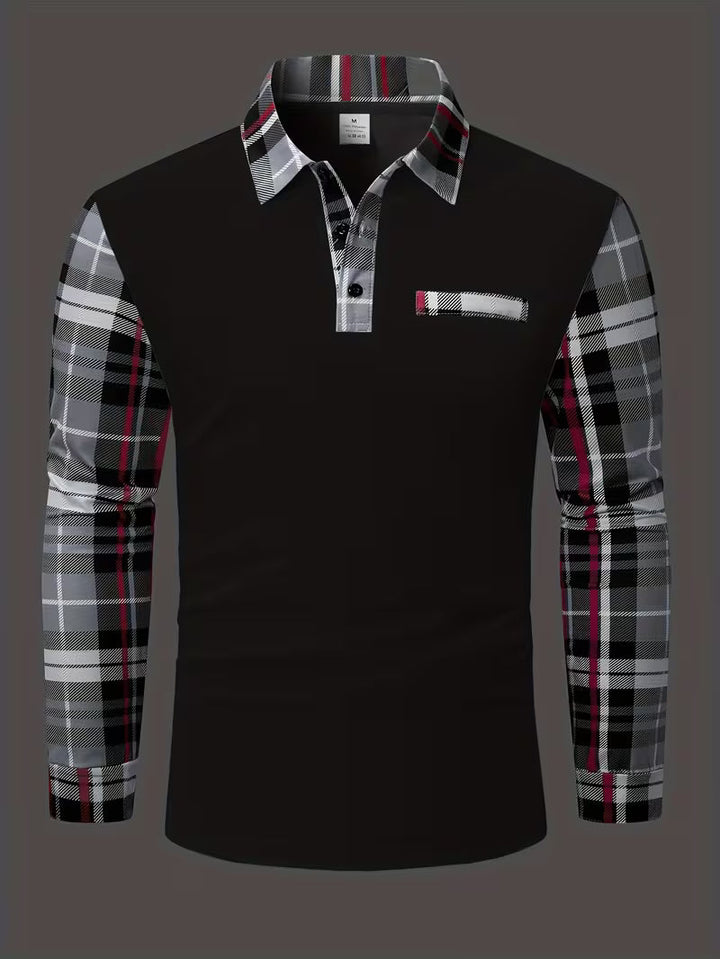 Yiannis - Camicia a Maniche Lunghe con Toppa sul Petto