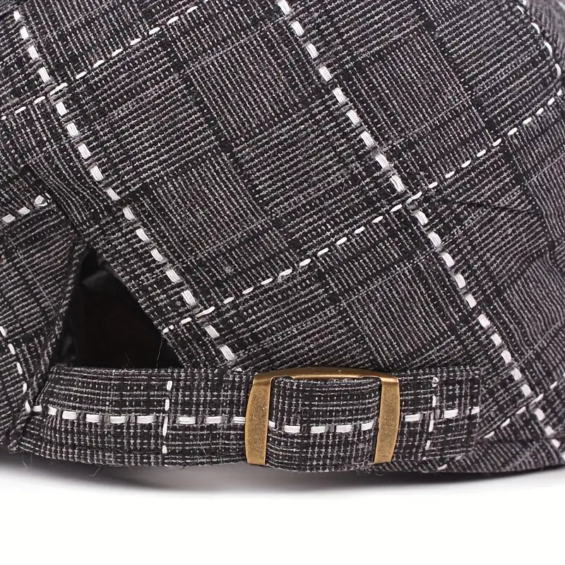 Checklyn - Cappellino Elegante Con Motivo a Quadri