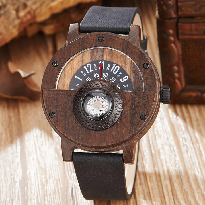 Stellan -  Orologi in Legno con Cinturino in Pelle