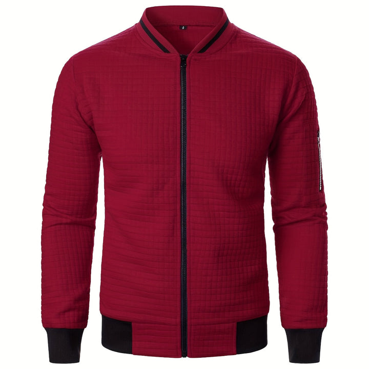 Benjie - Zipper Stand-Up Collar Cardigan Jacket