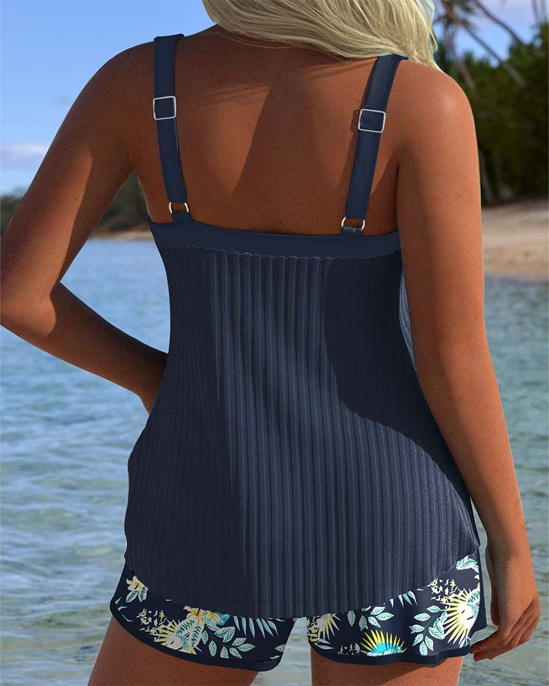 Elvia - Elegante Stampa Floreale Set Tankini