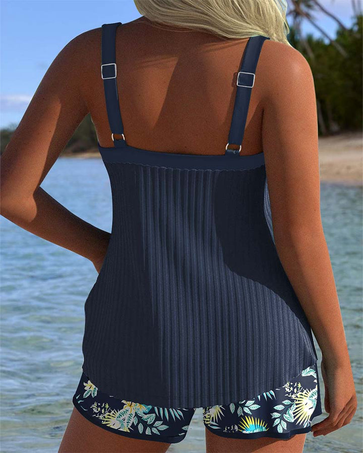 Elvia - Elegante Stampa Floreale Set Tankini