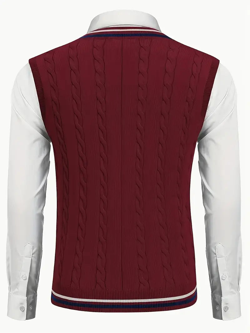 Duane - Maglione Senza Maniche Con Scollo a V