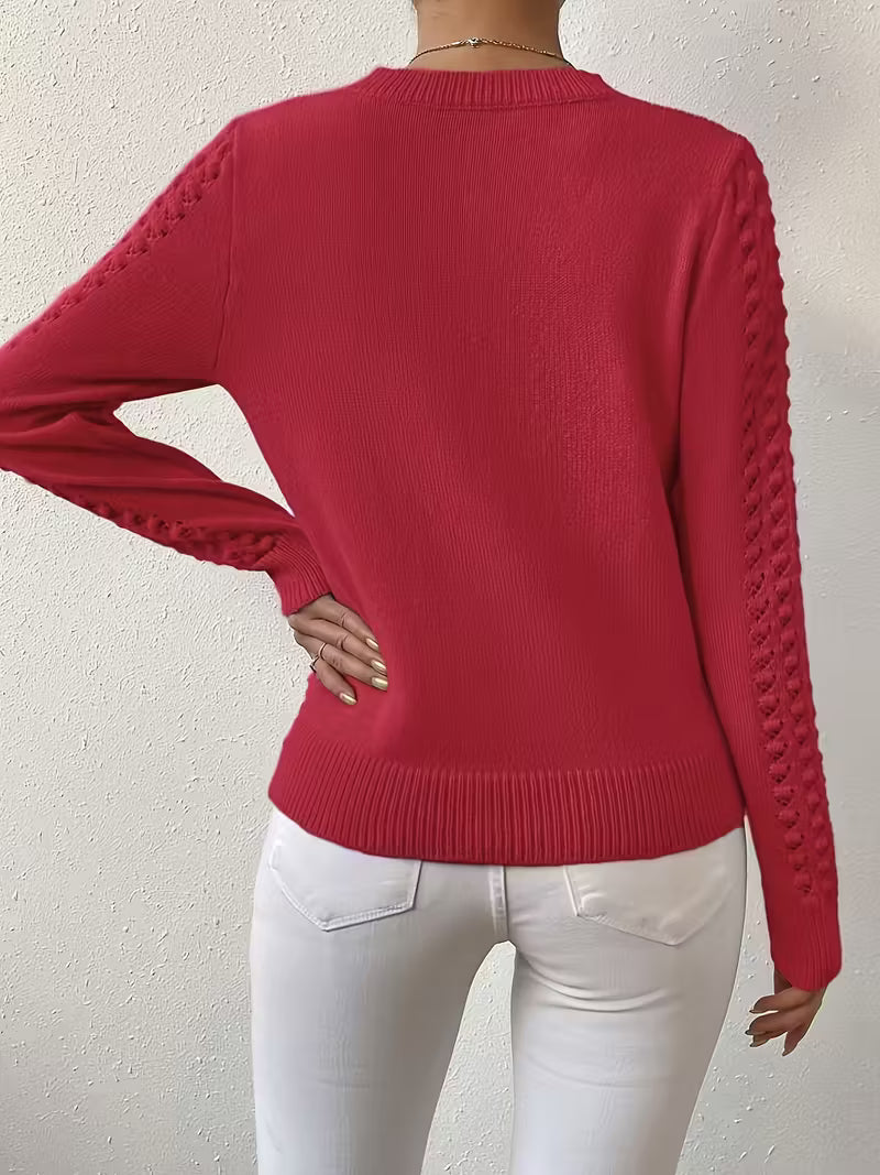 Shannen - Maglione Lavorato a Maglia a Maniche Lunghe