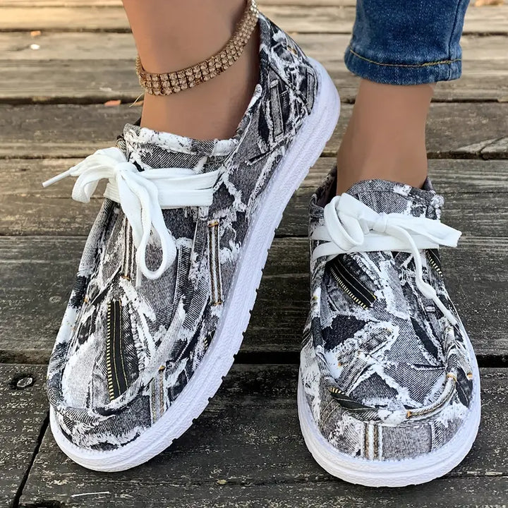 Ulanda - Scarpa Da Ginnastica Antiscivolo Con Stampa Denim