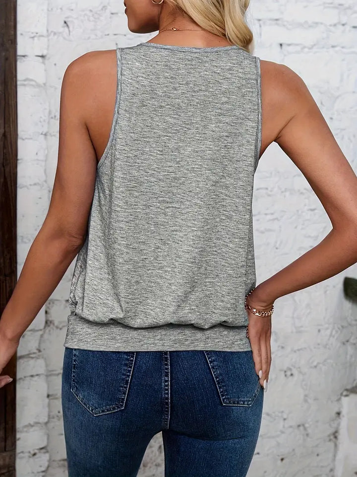Afroditi - Canotta Casuale Con Scollo A V