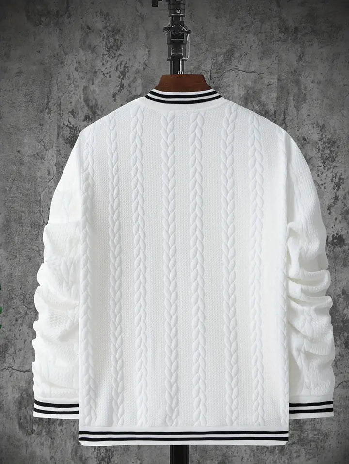 Felips - Giacca Baseball Jacquard Con Strisce Decorative