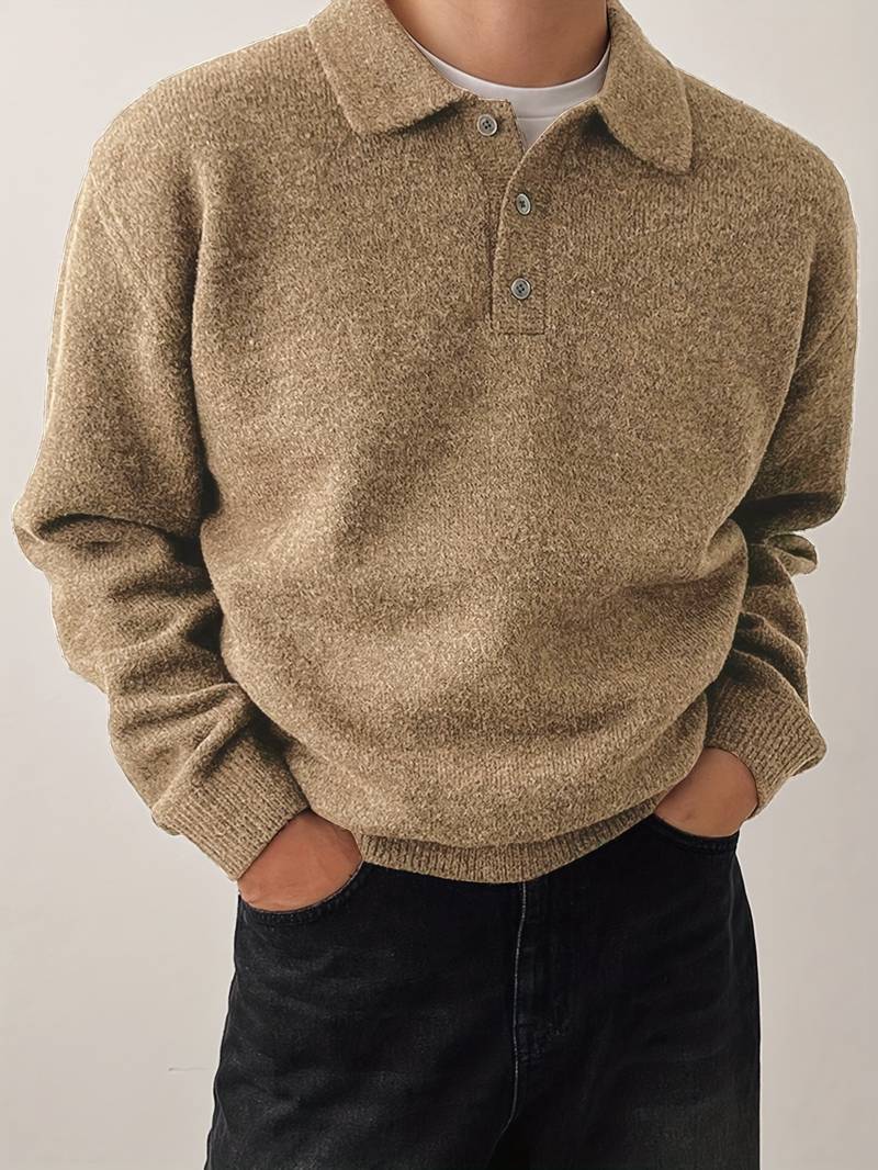 Eliran - Elegante Maglia a Maniche Lunghe Con Collo Alto