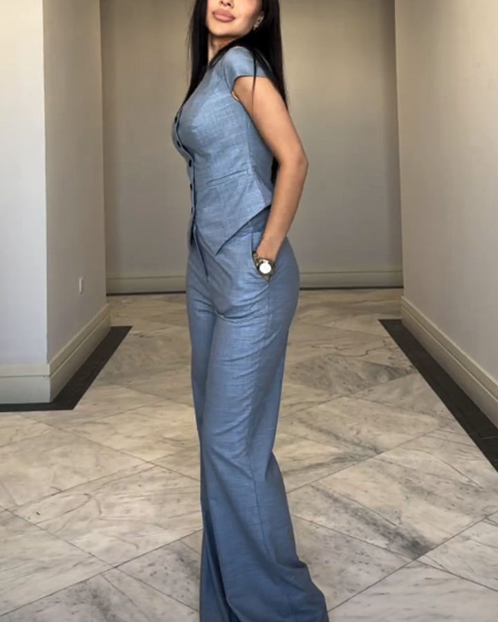 Nizhoni - Set Camicetta e Pantaloni in Lino