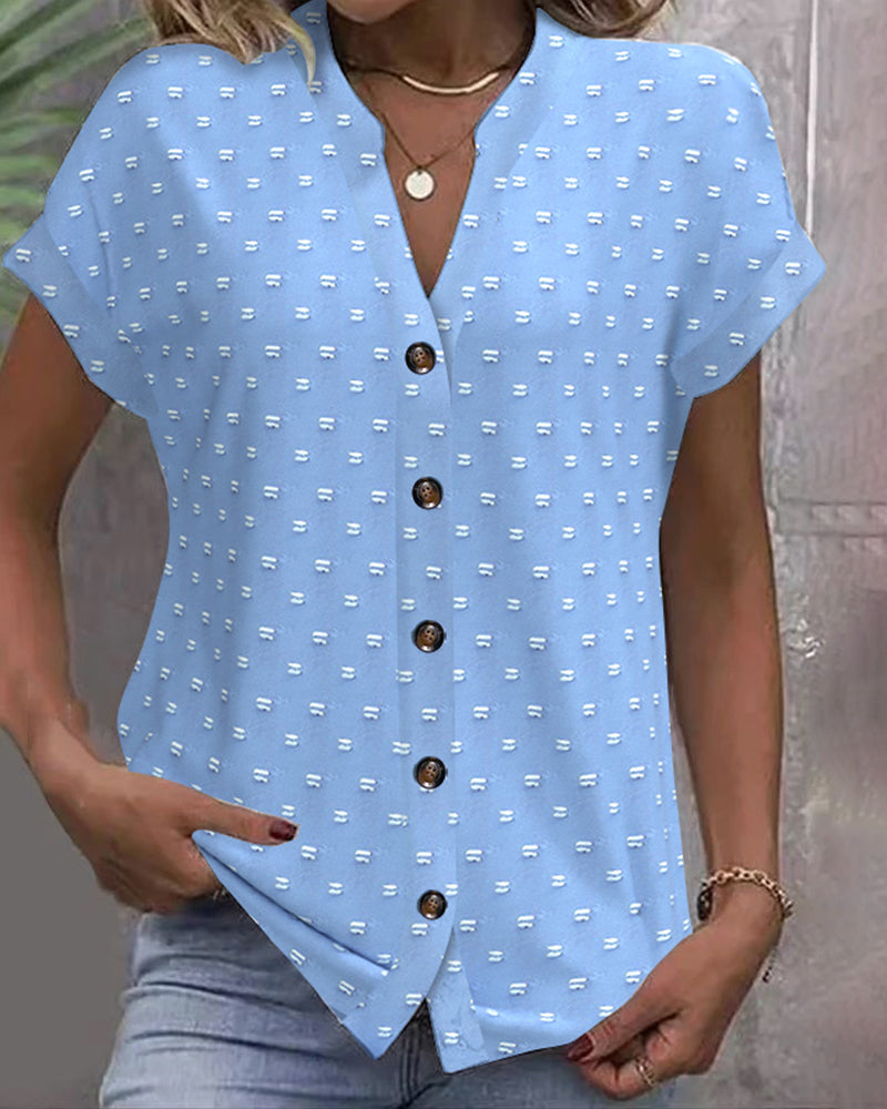 Nariya - Camicia pulsante Giù con Scollo a V