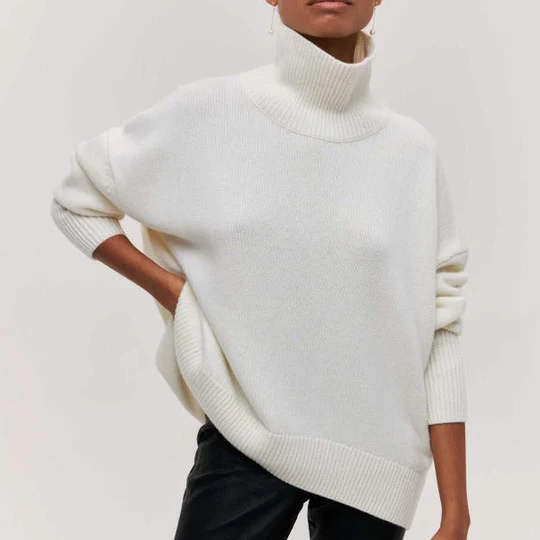 Kinvara - Maglione Oversize In Cotone Con Collo Rovesciato