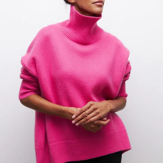 Kinvara - Maglione Oversize In Cotone Con Collo Rovesciato