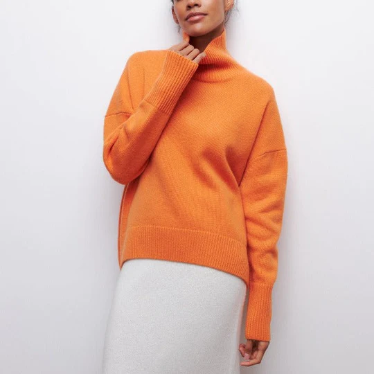 Kinvara - Maglione Oversize In Cotone Con Collo Rovesciato