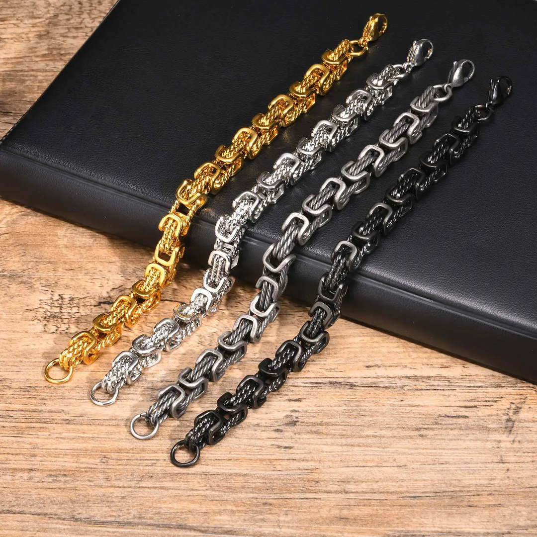Glinn - Bracciale a Catena Forgiato Rogue
