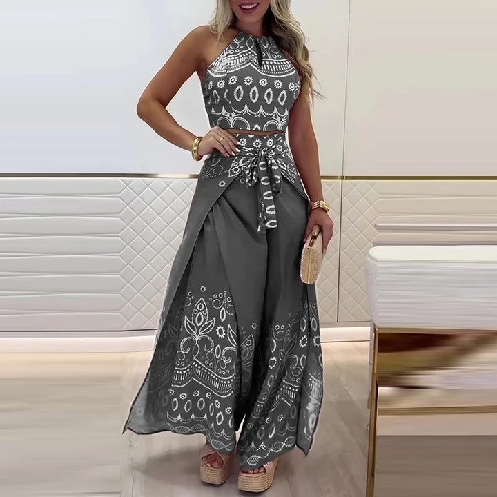 Gulshat - Set Pantaloni Eleganti Con Motivo