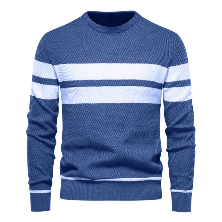 Fawzi - Maglioni Caldi a Maniche Lunghe con Patchwork